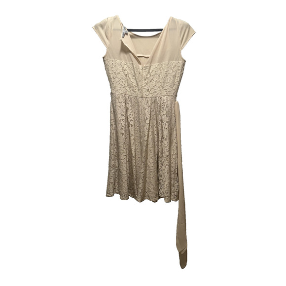 Danny & Nicole Women’s Lace Fit & Flare Dress Size 8 Beige Nude Cap Sleeve - Picture 8 of 8